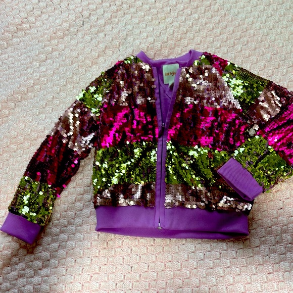 Sequin Jacket pink and purple - Picture 1 of 3